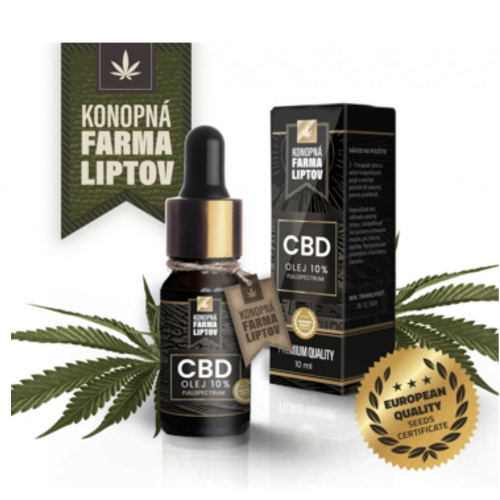 CBD olej 10% 10ml Konopná Farma Liptov